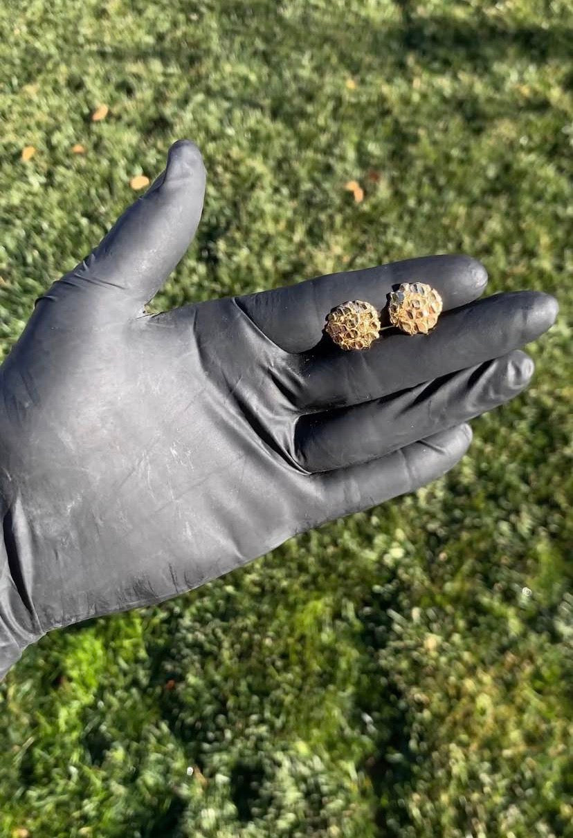 10k gold nugget earrings