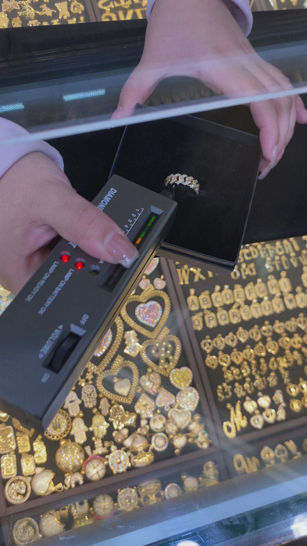 14k solid gold diamond cuban link ring