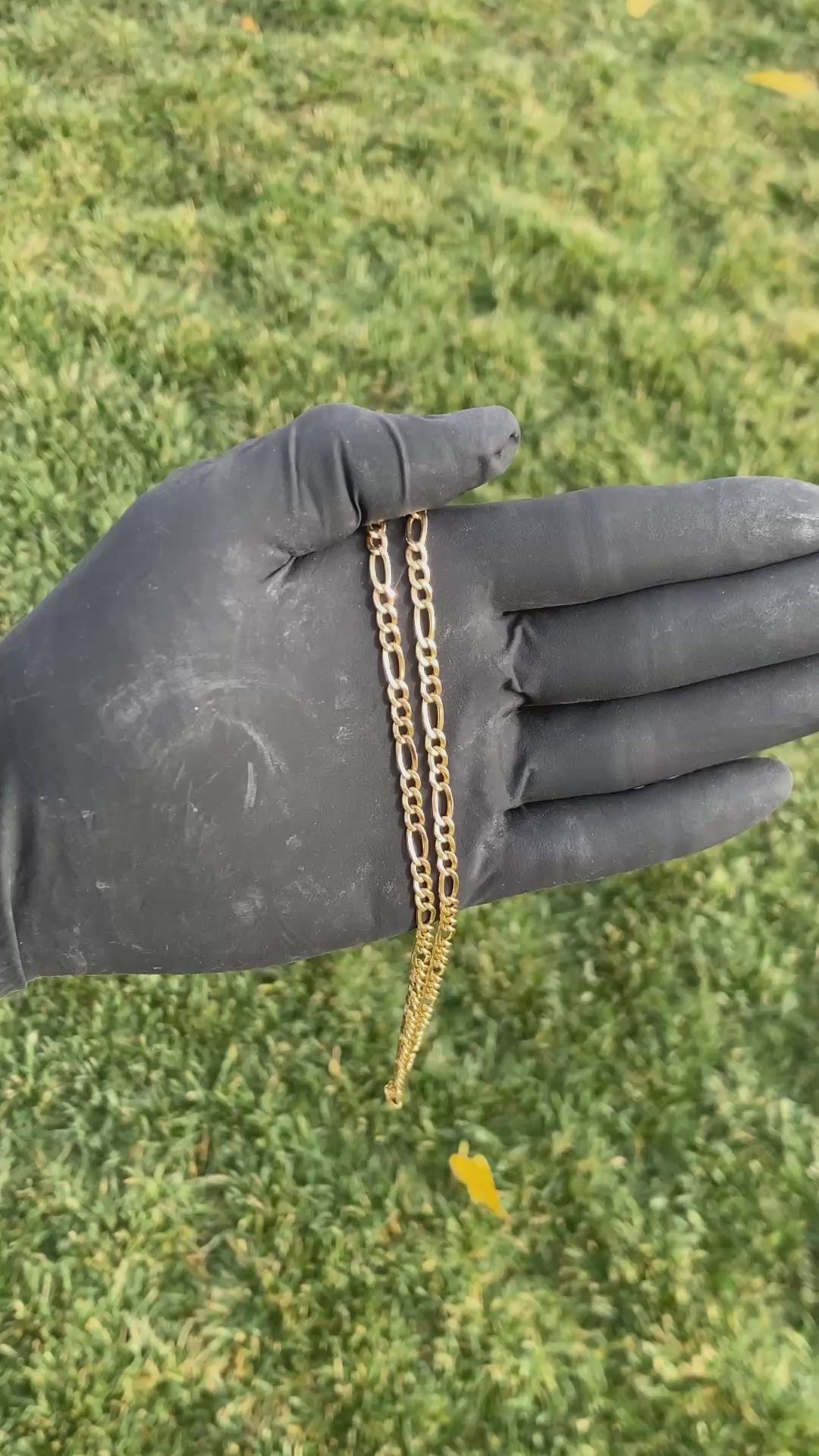 14k gold figaro chain